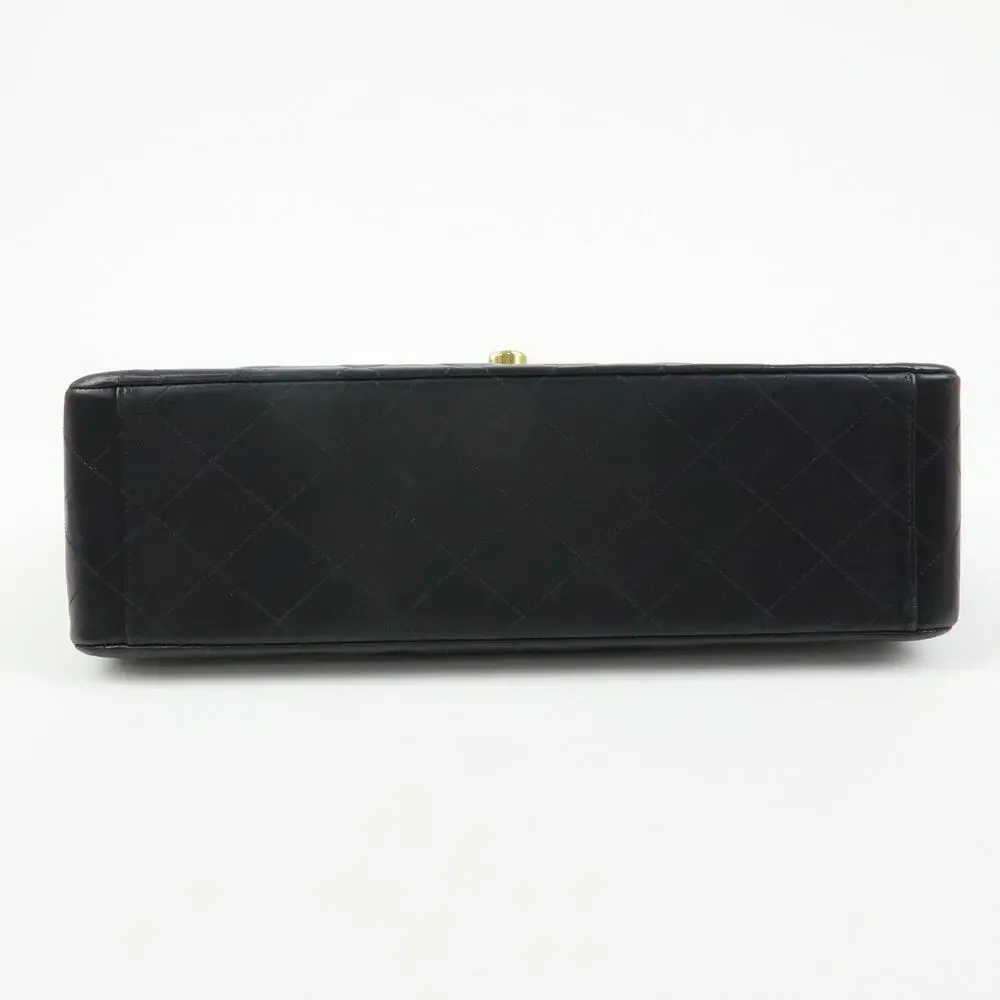 Chanel Jumbo Matelasse 34 Lambskin Flap Bag Black